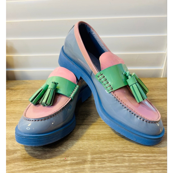 Jeffrey Campbell Womens Lenna Tassel Loafers Periwinkle Patent Size 8 - Picture 4 of 9